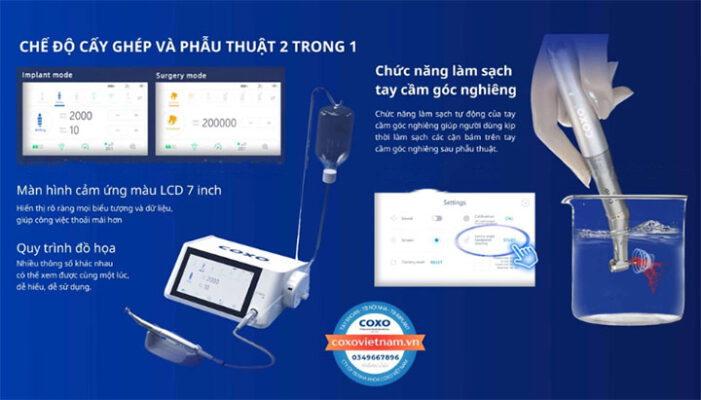Máy cắm Implant Coxo - phục hồi nhanh - giảm đau sưng 3 máy cắm Implant COXO