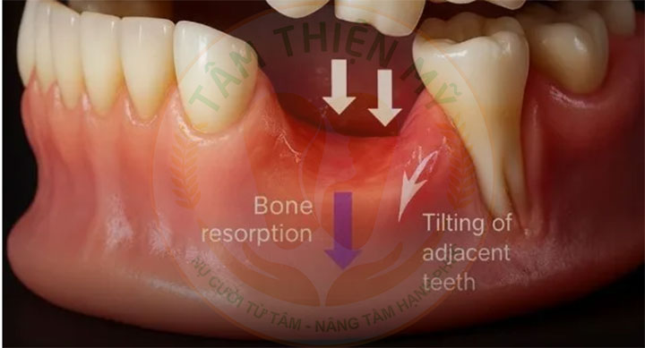 mất răng 6 gây tiêu xương
